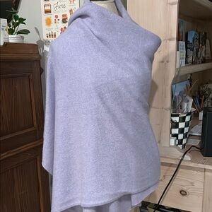 White and Warren Lavender Cashmere Travel Wrap
